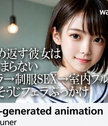 【AItuner】【35分HD】見つめ返す彼女はもう止まらない──胸チラ→制服SEX→室内フルコース→おそうじフェラぶっかけ❤3DCG