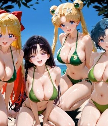 【ちこりこ】ビーチで出会った美女をナンパしてメス堕ちさせた話 セー○ームーン❤変身ヒロイン