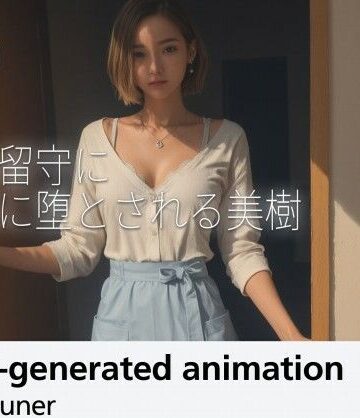 【AItuner】【4分】夫の留守に隣人に堕とされる美樹 ―― 家事着から徐々に剥がされ、中出しされイカされる不倫の午後❤動画・アニメーション